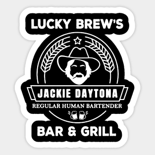 Jackie Daytona,Lucky Brew's Bar and Grill , What We Do In The Shadows Fan Sticker